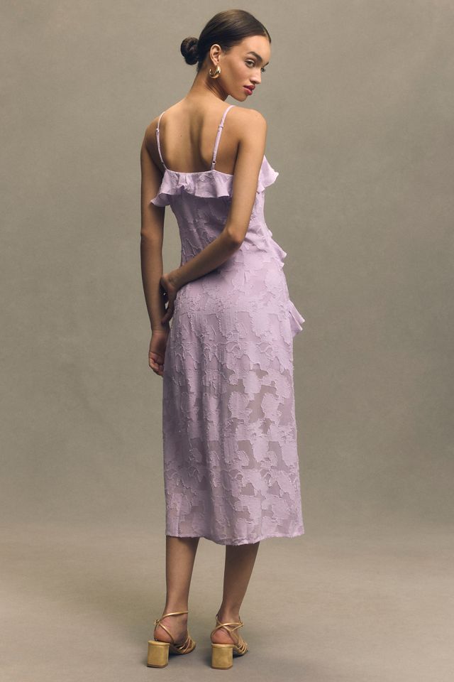 BHLDN Kira Sleeveless Chiffon Ruffled Midi Dress #1
