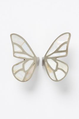 Delia Mother-of-Pearl Butterfly Pulls, Set of 2