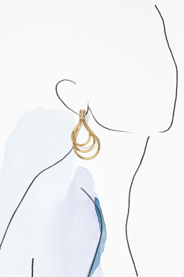 Triple-Layer Chain Loop Earrings #2