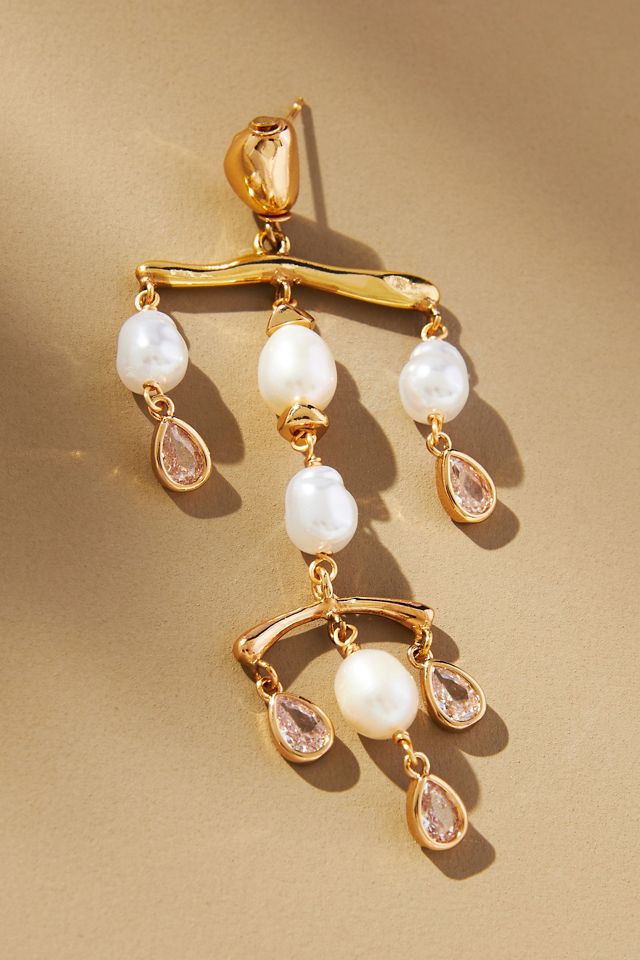 Tiered Pearl Drop Earrings #1