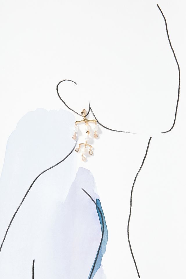 Tiered Pearl Drop Earrings #2