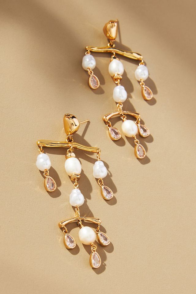 Tiered Pearl Drop Earrings | Anthropologie