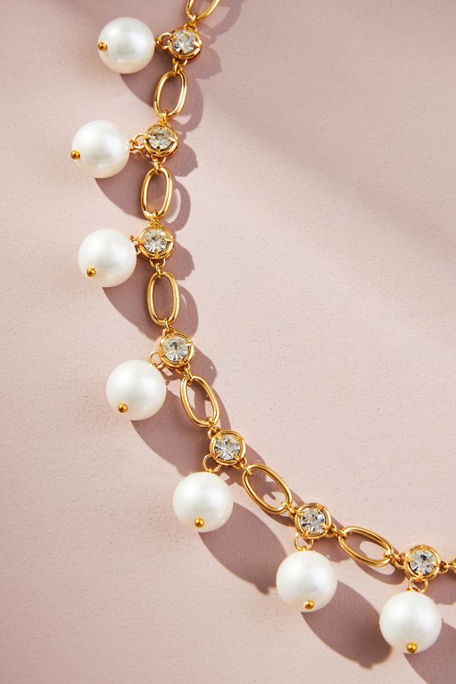 Pearl Charm Chain Necklace #1