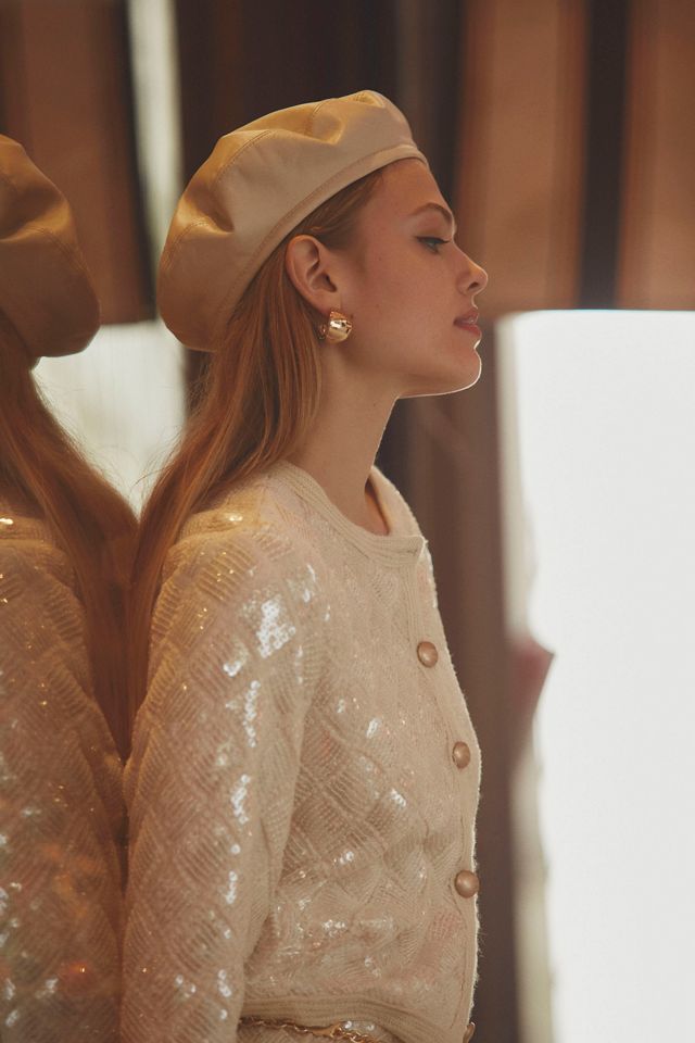 Endless Rose Sequin Patchwork Crochet Jacket #6