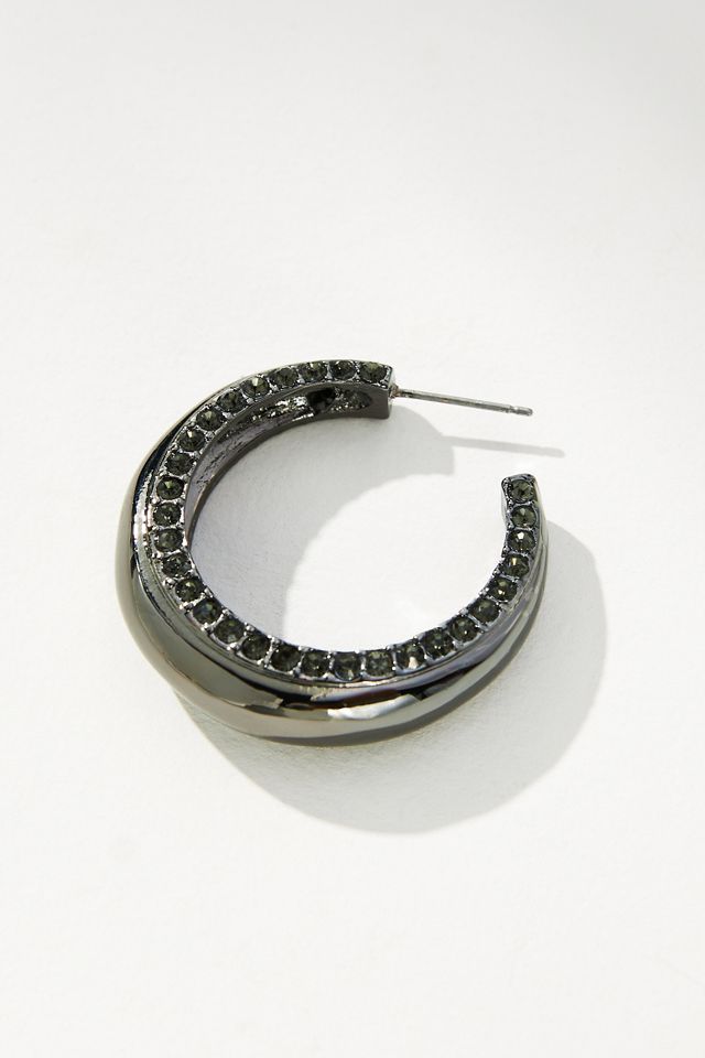 Pavé Open Hoop Earrings #1
