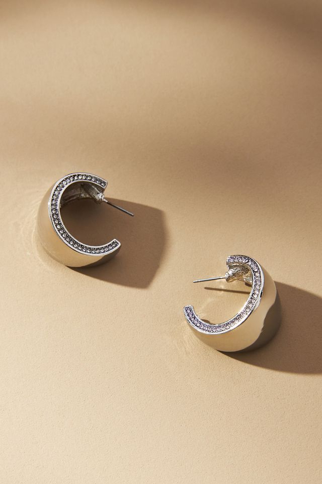 Anthropologie crescent hot sale hoop earrings