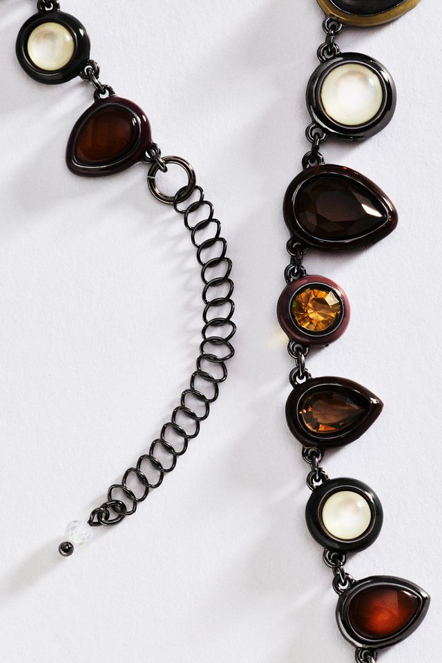 Colorful Enamel Gem Necklace #1