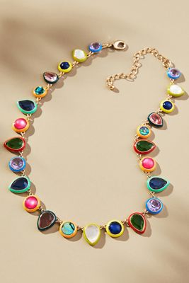 Colorful Enamel Gem Necklace