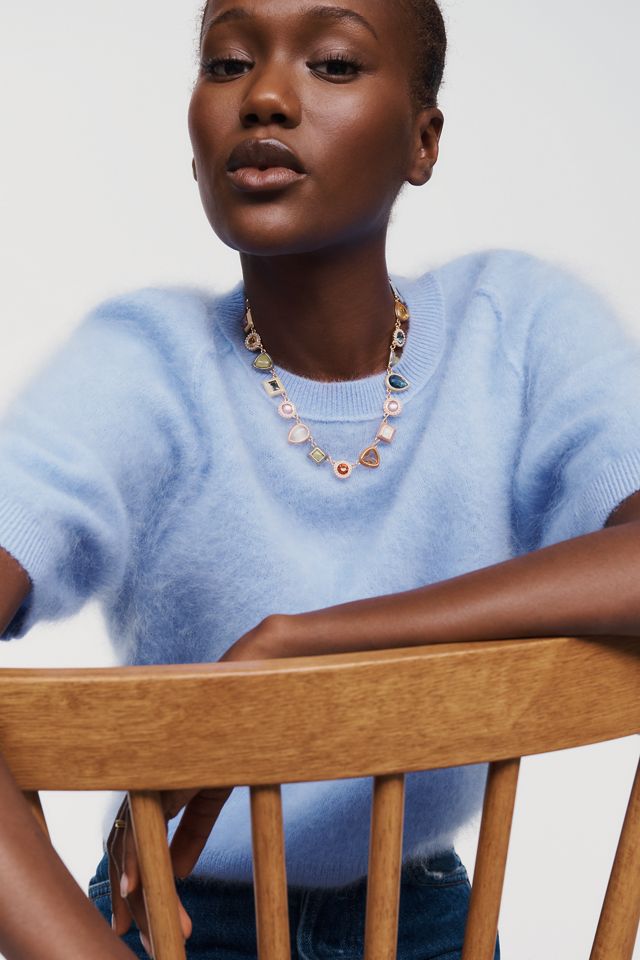 Colorful Enamel Gem Necklace #1