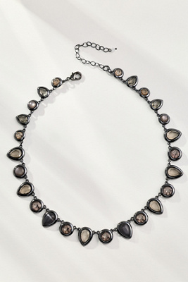 By Anthropologie Colorful Enamel Gem Necklace In Silver