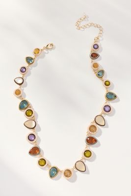 Colorful Enamel Gem Necklace