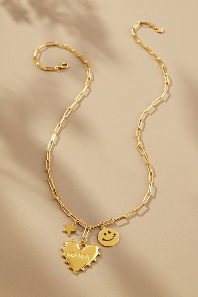 Hart Mama Smiley Charm Necklace