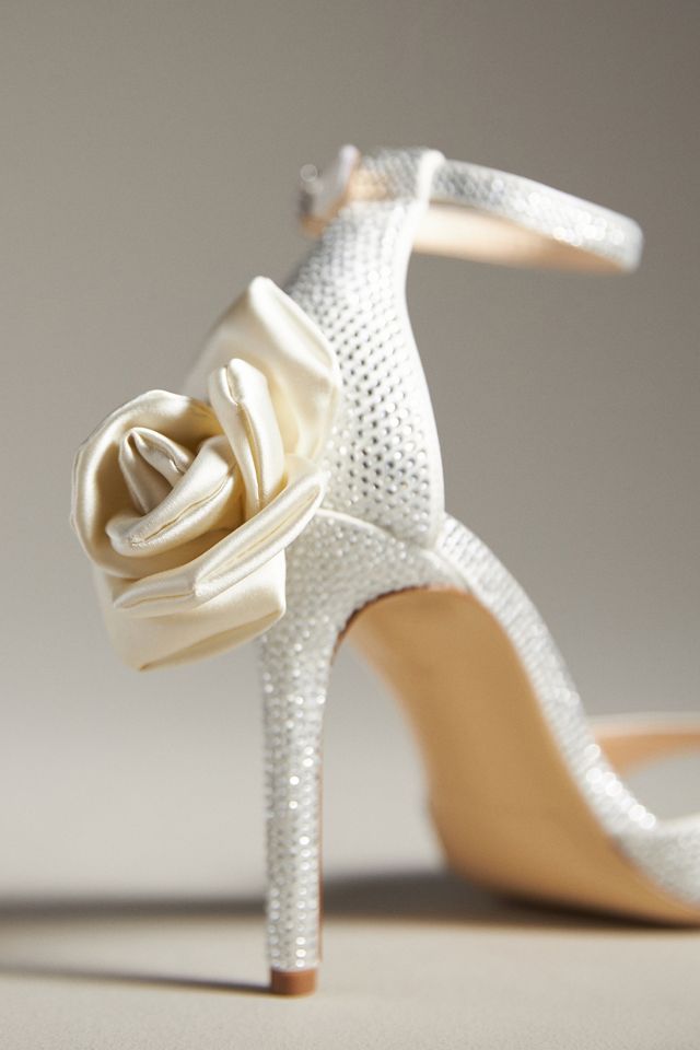 Black Suede Studio Josephina Rosette Heels #2