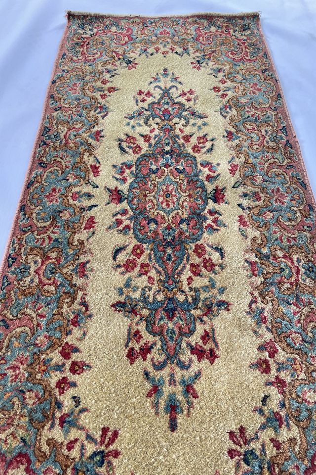 Blue Parakeet Rugs Antique Kerman Rug No. 2684 #3