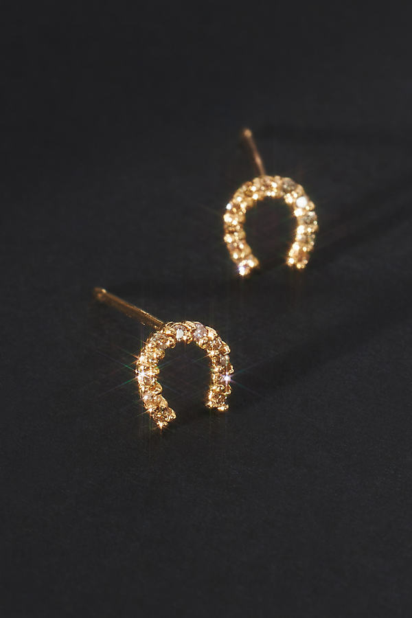 Set & Stones Alpine Stud Earrings In Gold