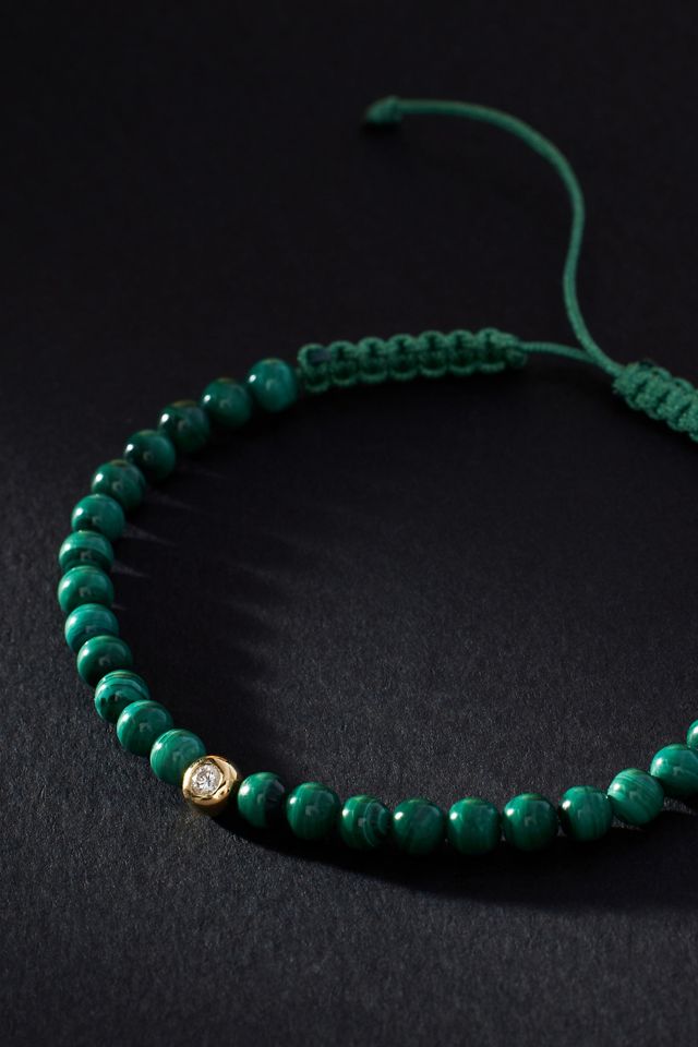 Rachel Reid Jewelry Diamond Bezel and Gemstone Adjustable Bracelet #1