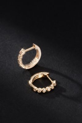 Elizabeth Cole Mina Heart Huggie Hoop Earrings | Anthropologie