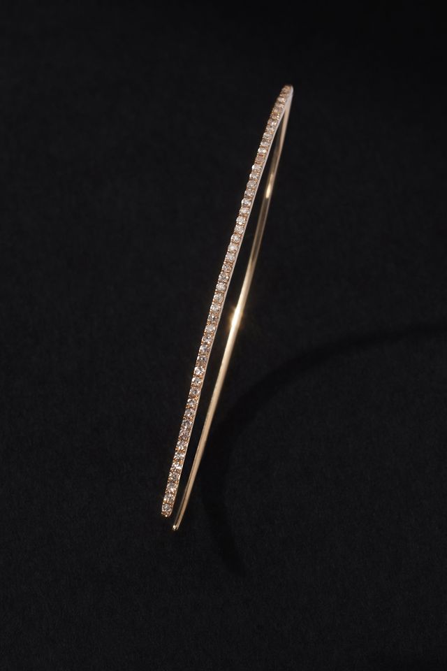 Rachel Reid Jewelry Pavé Diamond Wire Earrings #1