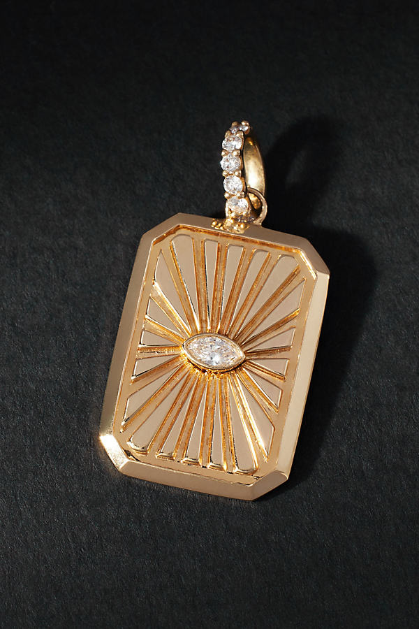Rachel Reid Jewelry Diamond Eye Charm In Gold