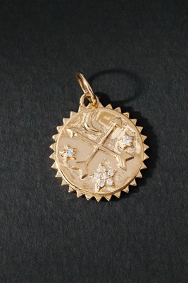 Diamond Arrow Coin Charm