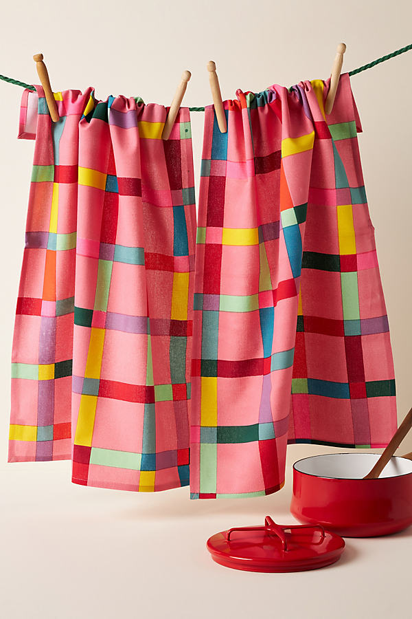 Furbish Studio Tea Towels, Set Of 2 In Pink