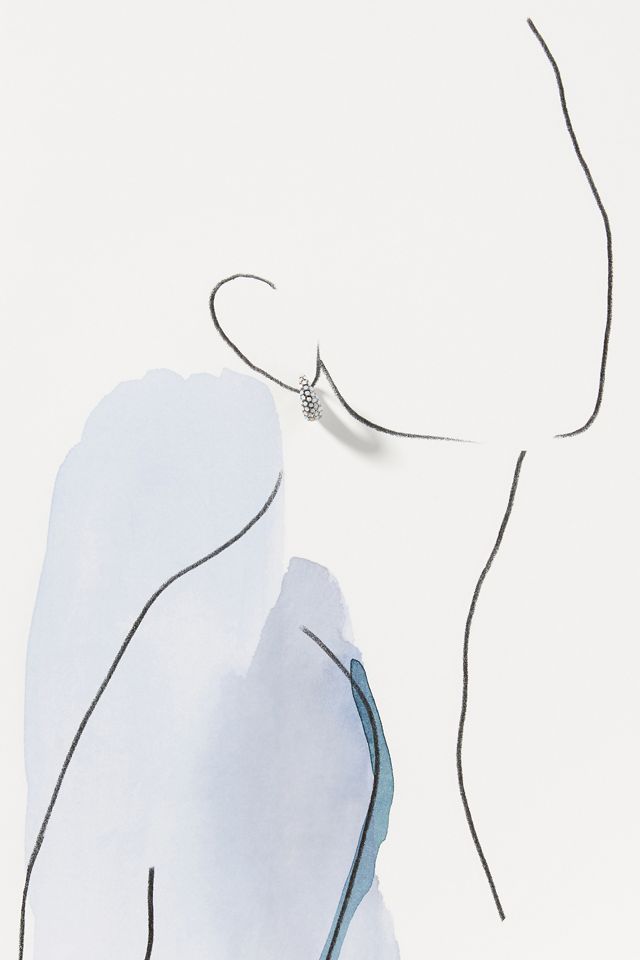 Pavé Teardrop Post Earrings #2