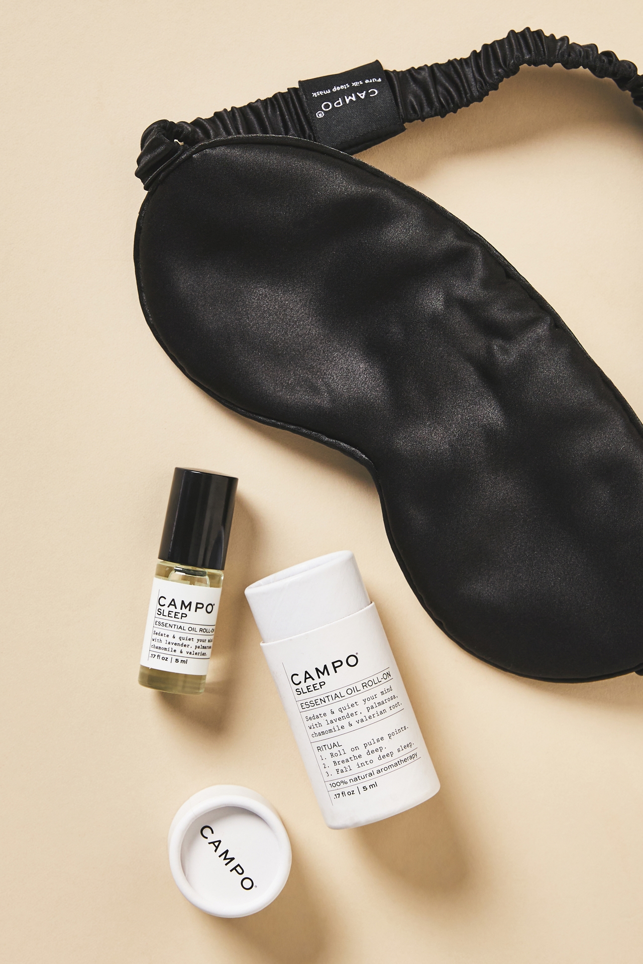 CAMPO SLEEP Roll-On + Black Silk Mask Set