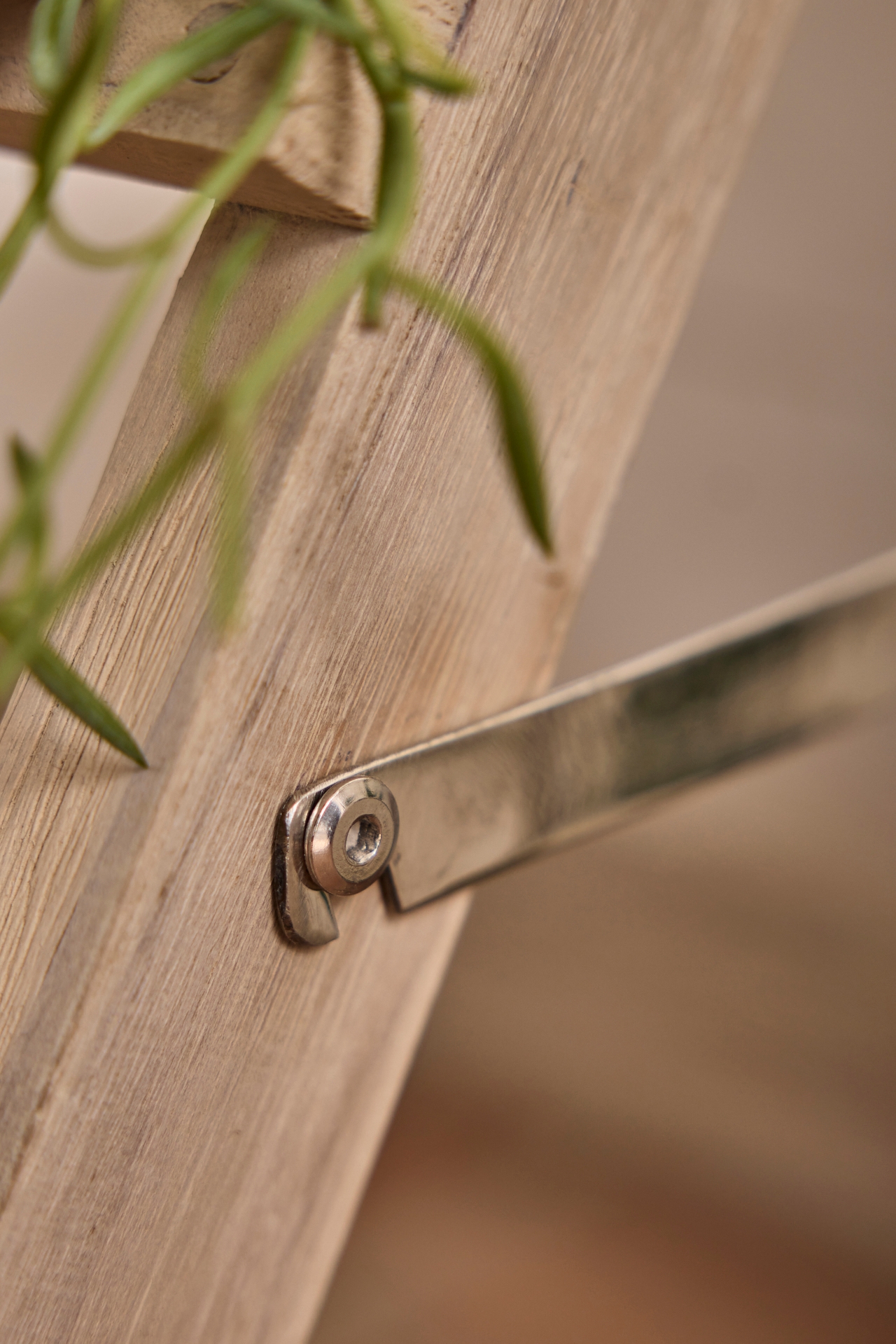 3-Tier Folding Teak Plant Stand