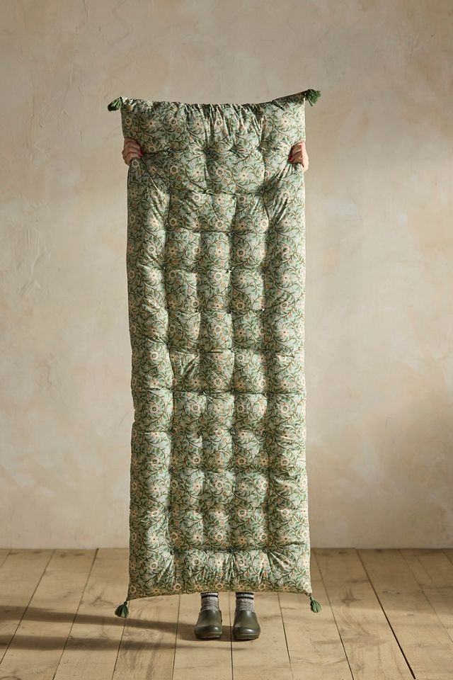 Tufted Cotton Floor Cushion, Garden Floral | AnthroHome
