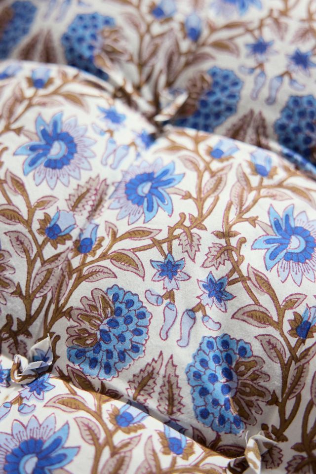 Tufted Cotton Floor Cushion, Garden Floral #4