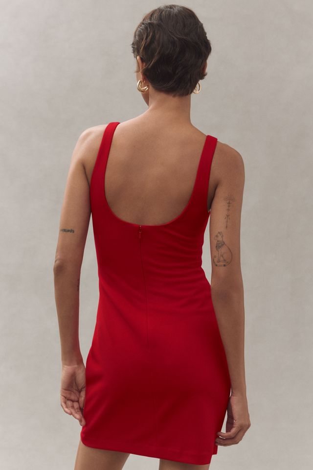 BHLDN Aubree Stretch Crepe Ruched Square-Neck Mini Dress #2