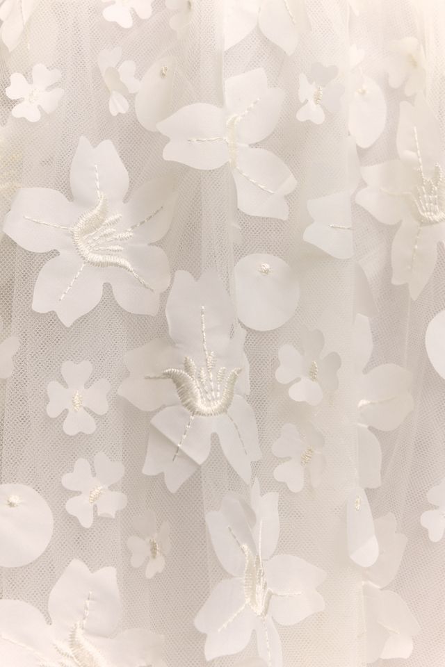 BHLDN Stevie Sleeveless V-Neck Floral Appliqué A-Line Midi Dress #4