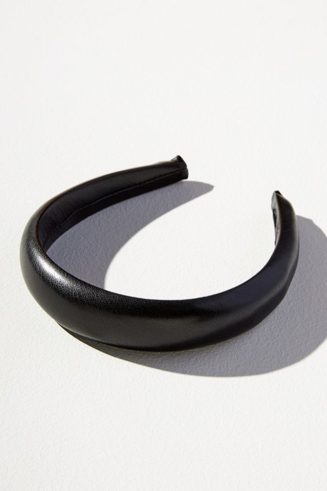 Padded Faux Leather Headband | Anthropologie