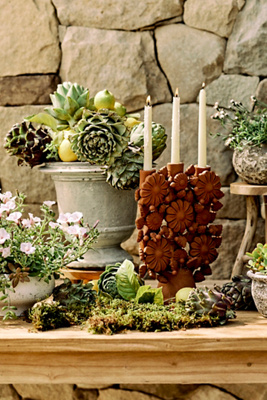 Terrain Oaxacan Clay Candelabra - Thumbnail 4
