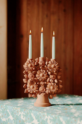 Terrain Oaxacan Clay Candelabra