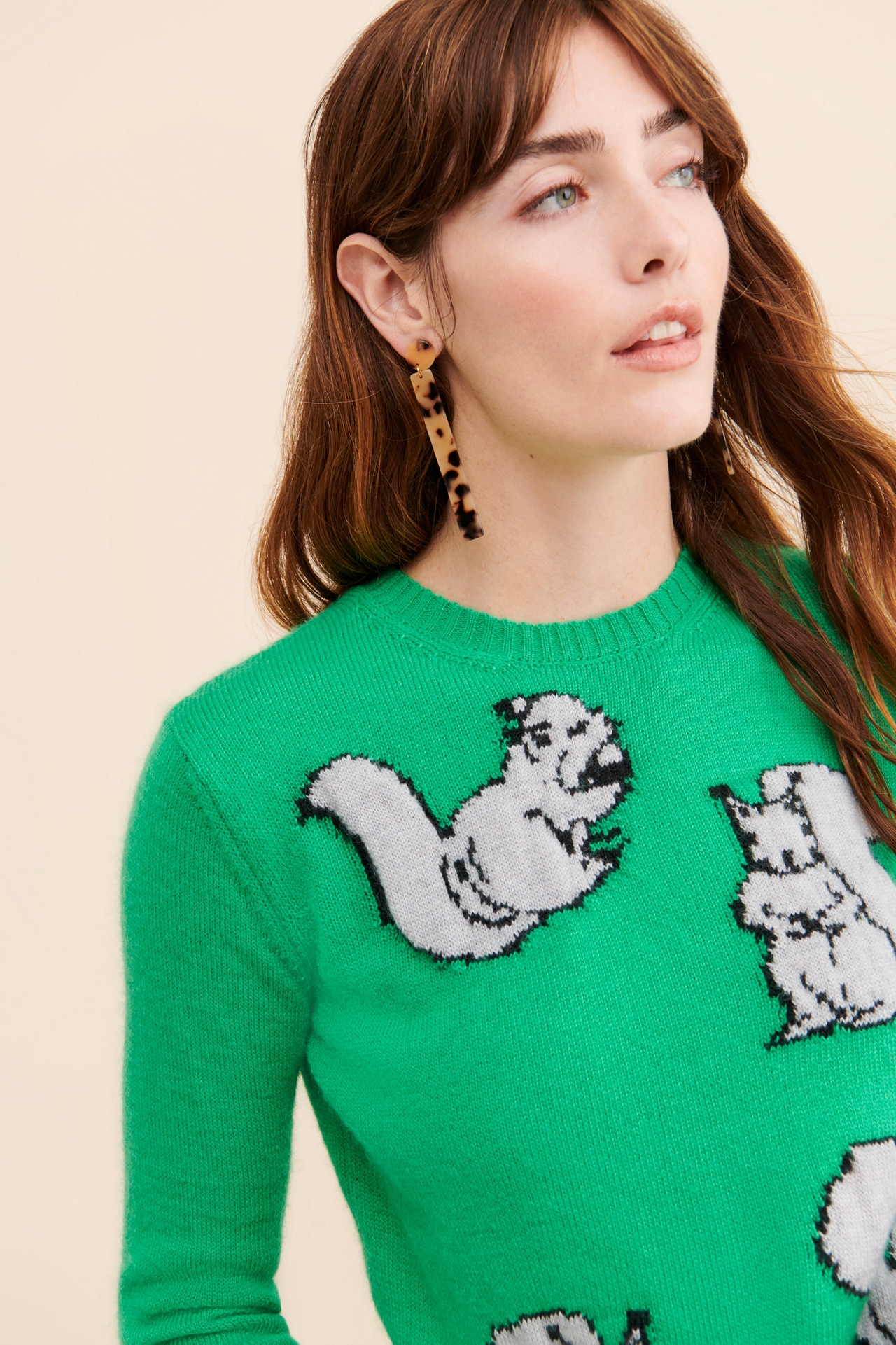 Paul & Joe Sister Squirrel Print Sweater