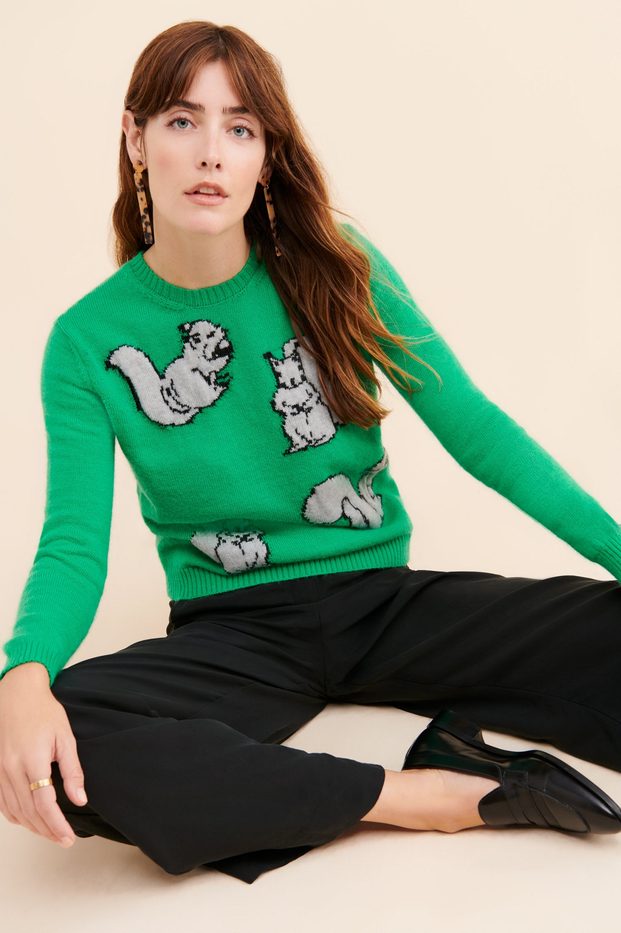 Paul & Joe Sister Squirrel Print Sweater