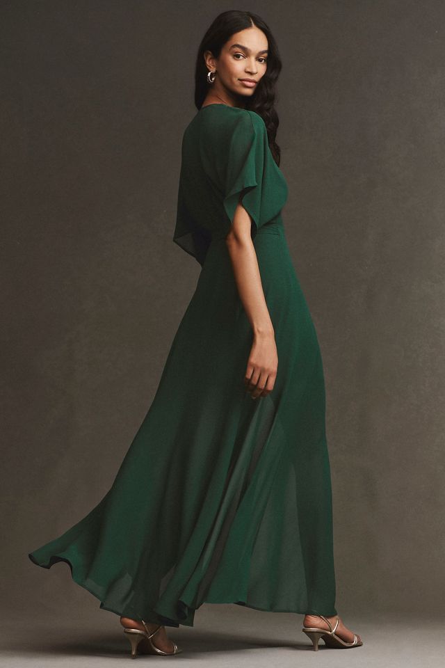 Reformation Winslow Short-Sleeve V-Neck Wrap Maxi Dress #2