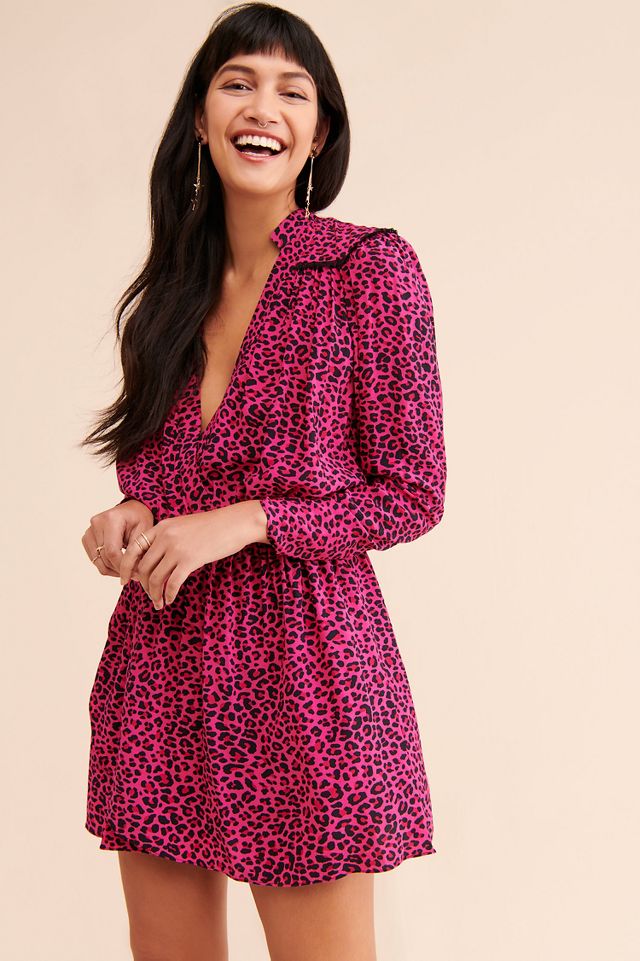 Very red shop leopard print dress