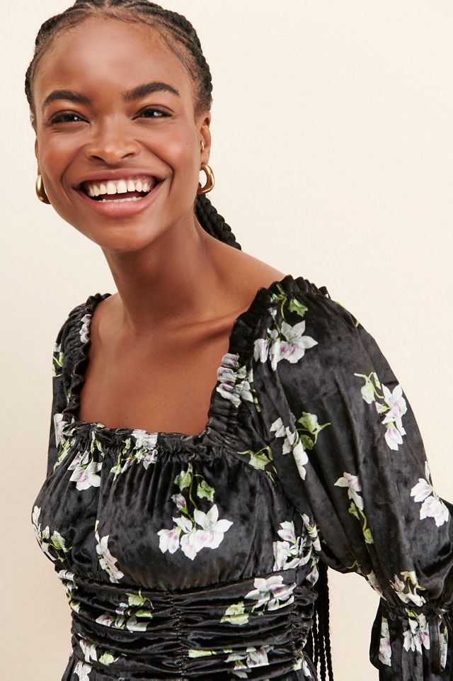 Hutch Velvet Floral Mini Dress #2