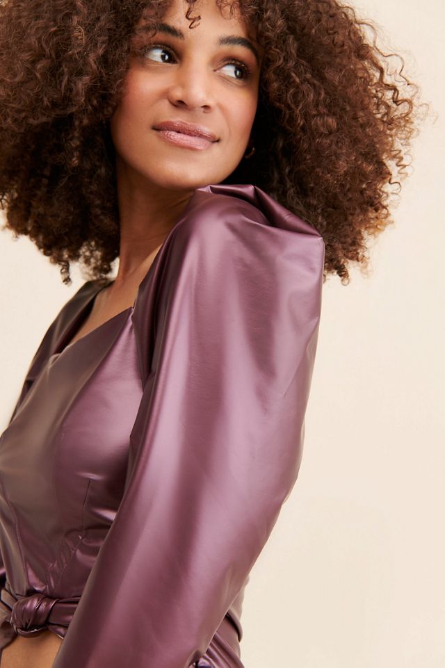 Hutch Vegan Leather Rumer Top #2