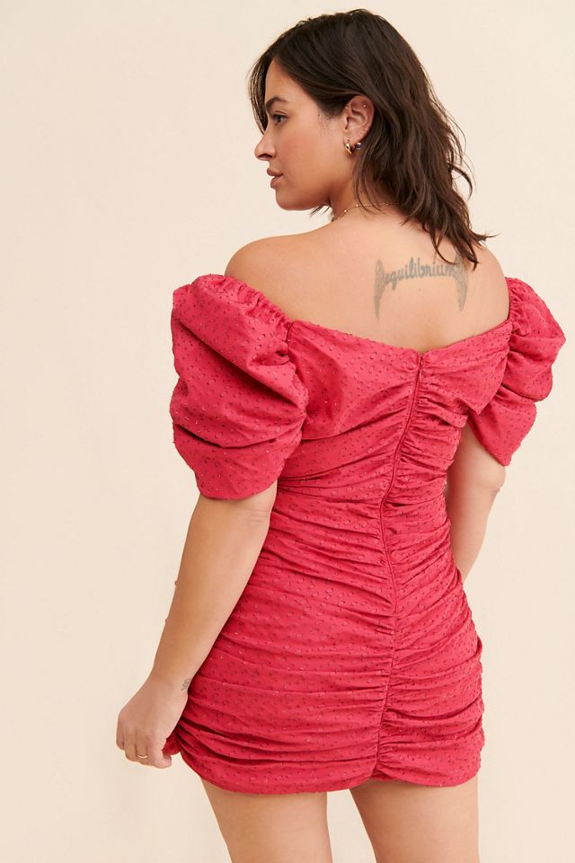 Hutch Ruched Mini Puff Sleeve Dress #1