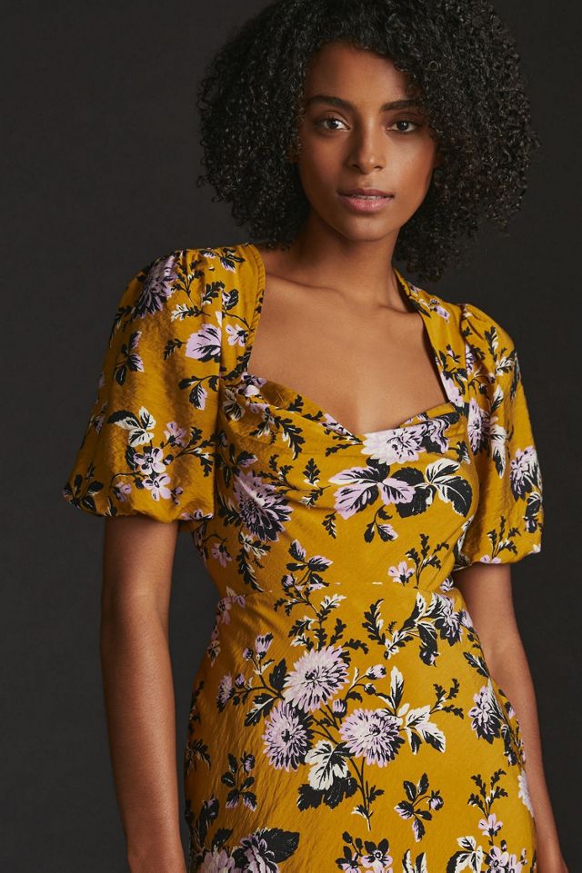 Maeve Floral Puff-Sleeve Midi Dress #2