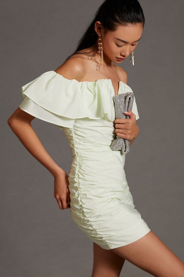 Maeve Ruched Off-The-Shoulder Dress #3