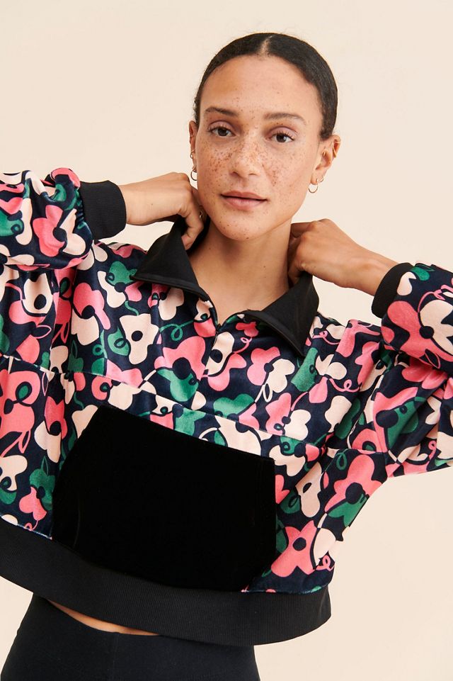 Dazey LA Velvet Half-Zip Pullover #2