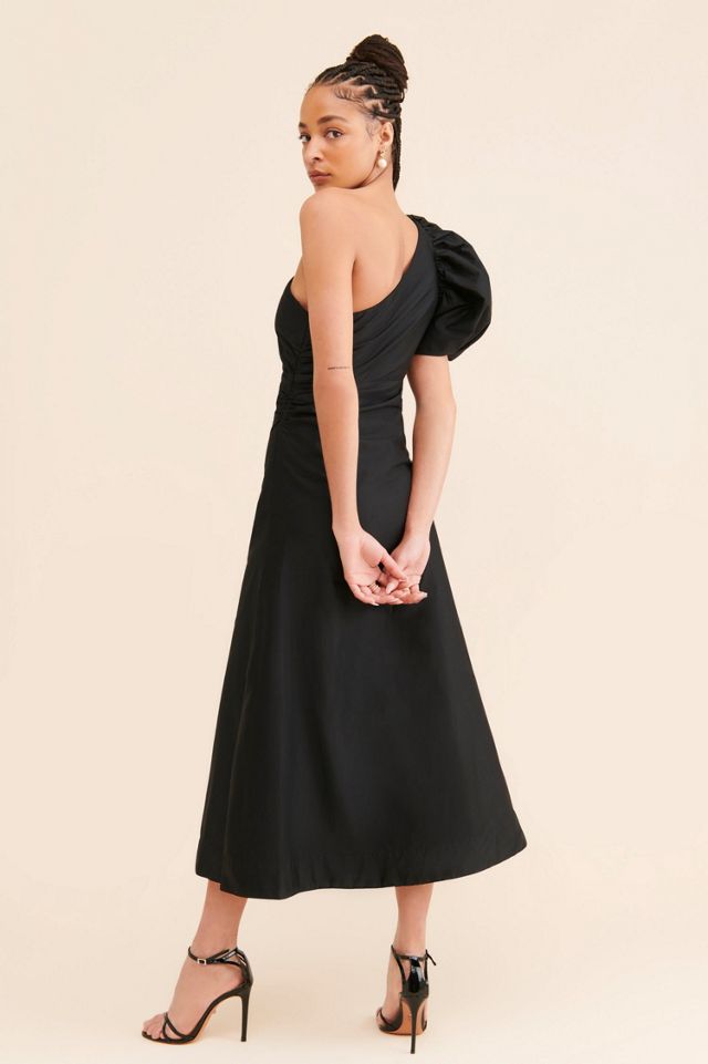 Aureta One-Shoulder Puff-Sleeve Dress #1