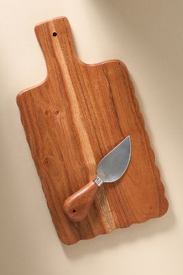 Shop Anthropologie Mini Scalloped Cheese Board & Knife