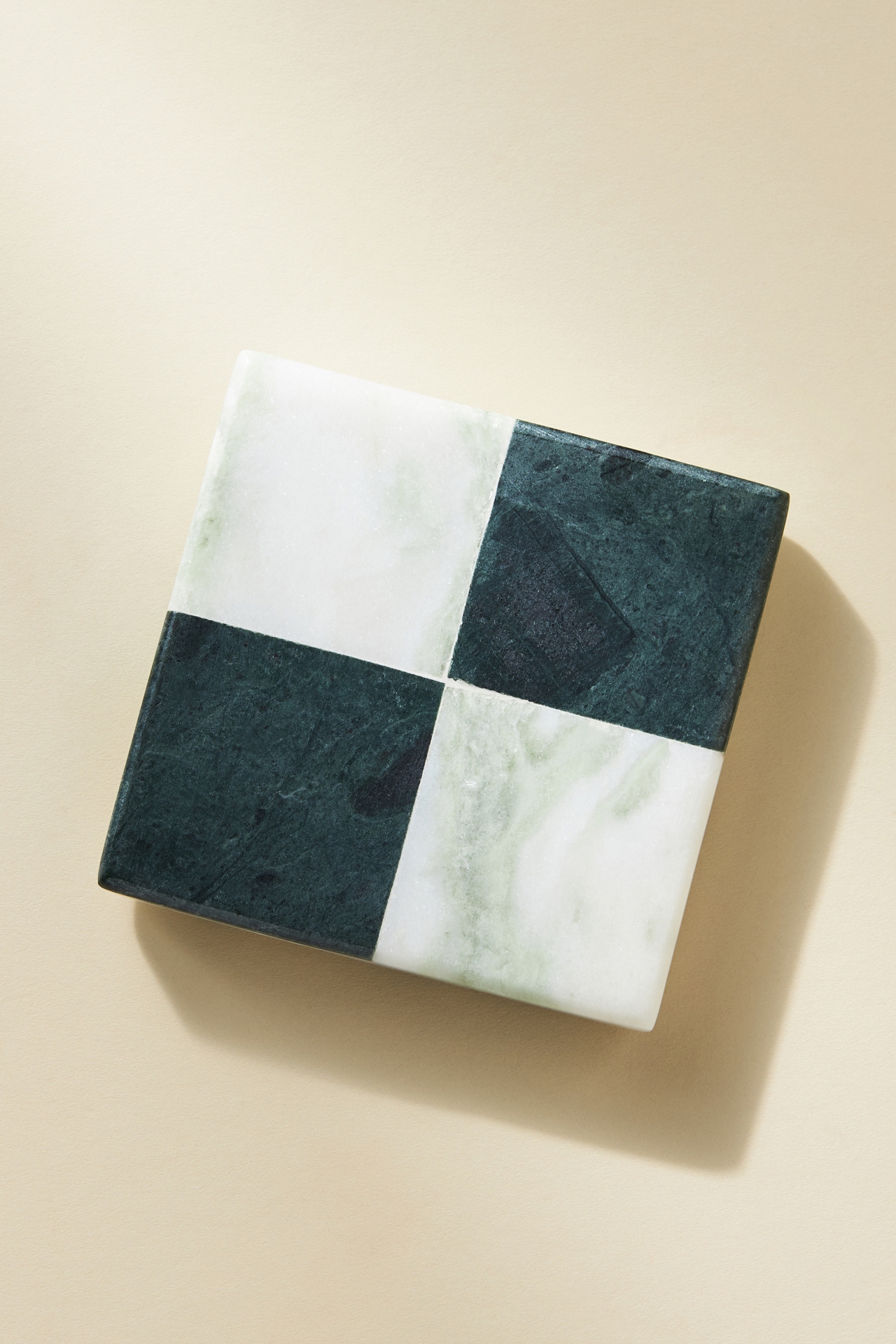 Josie Checkered Marble Coaster