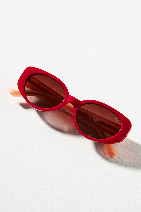 I-sea X Anthropologie Marley Sunglasses In Red
