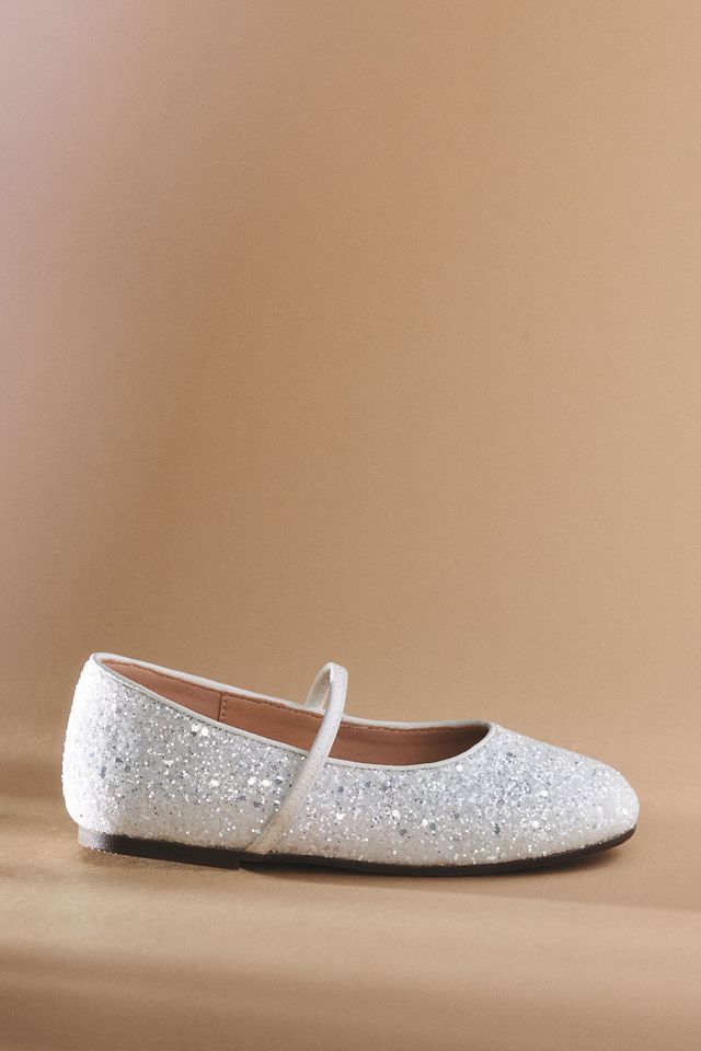 Princess Daliana Glitter Flower Girl Flats #2